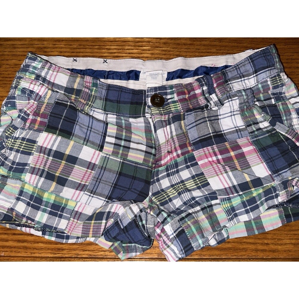 AMERICAN EAGLE Outfitters Women's Patch Plaid Short Shorts Size 2